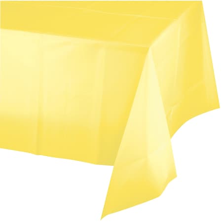 Touch Of Color Mimosa Yellow Plastic Tablecloth, 108"x54", 12PK 01252